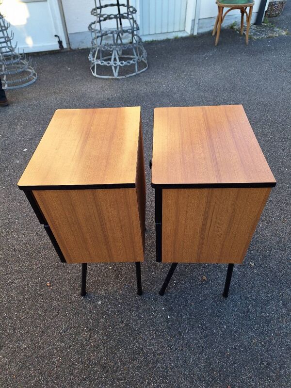 Paire de tables de chevet vintage