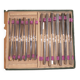 Cutlery set of 25 old knives horn handle stainless steel blade
