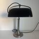 1930s vintage lamp Pirouett Art Deco black opaline - 45 cm