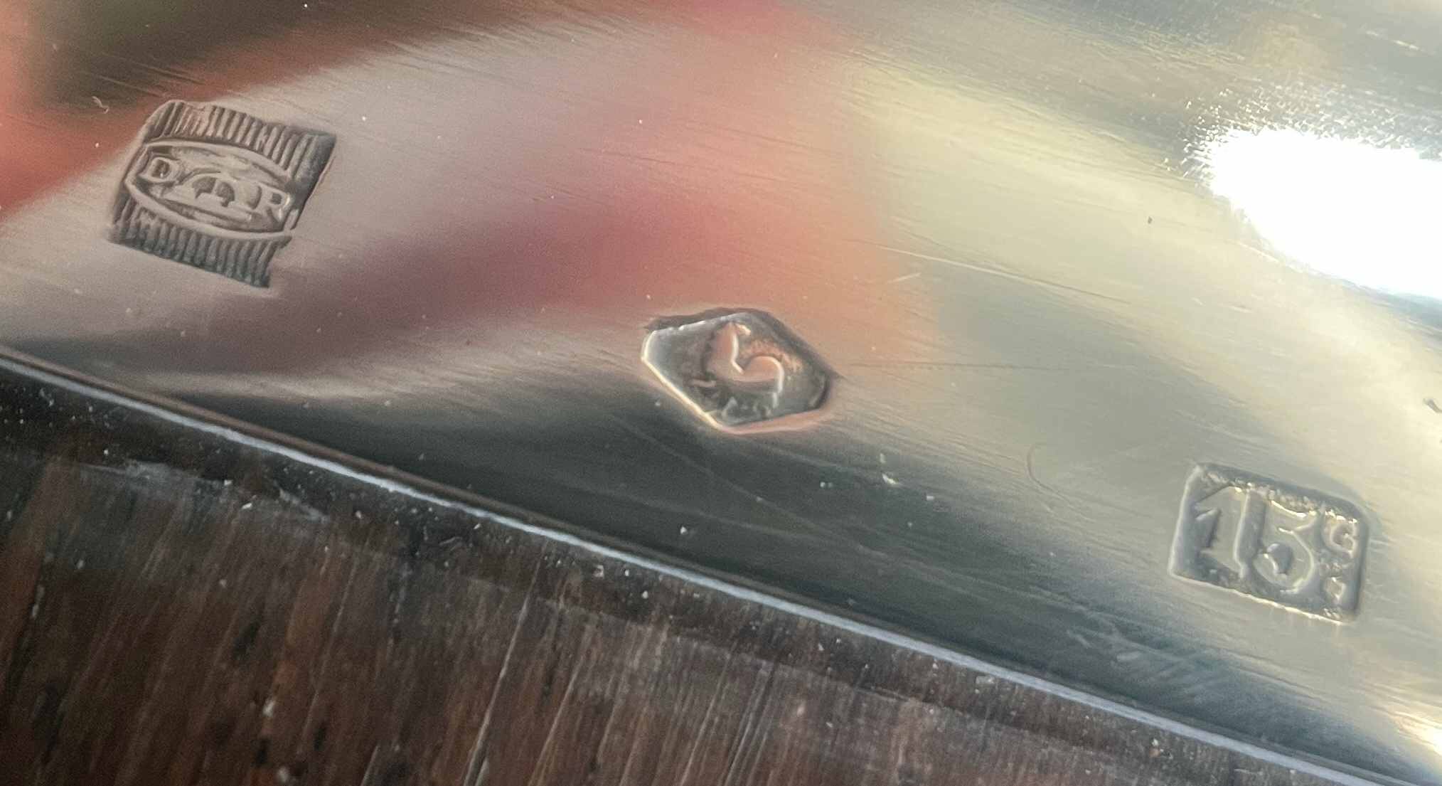 Art Deco plate Durousseau & Raynaud Silver-plated Rooster hallmark 15g