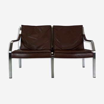 Canapé 2 places en cuir par Walter Knoll années 1970