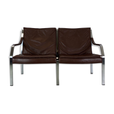 Canapé 2 places en cuir par Walter Knoll années 1970