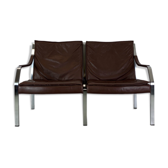 Canapé 2 places en cuir par Walter Knoll années 1970