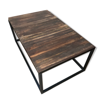 Wooden and metal table