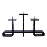 Modernist cast iron candle holder