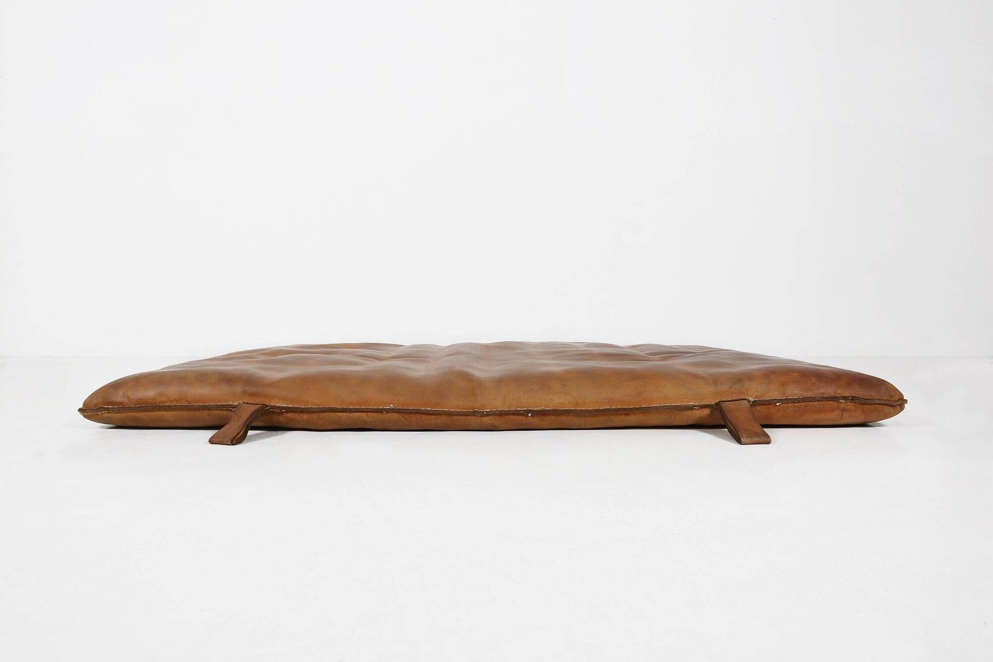 Vintage Thick Leather Gym Mat, 1930s