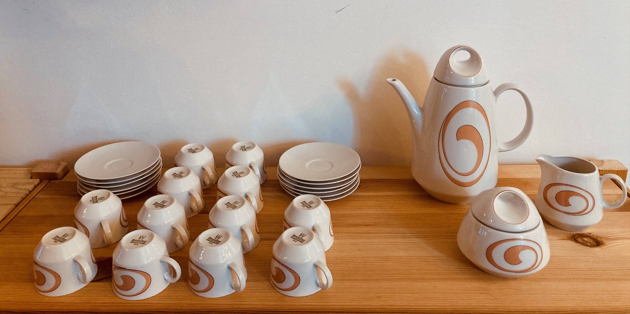 Vintage 1970s porcelain coffee service bareuther bavaria