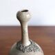 Brown ceramic vase with a long neck, 1950s.