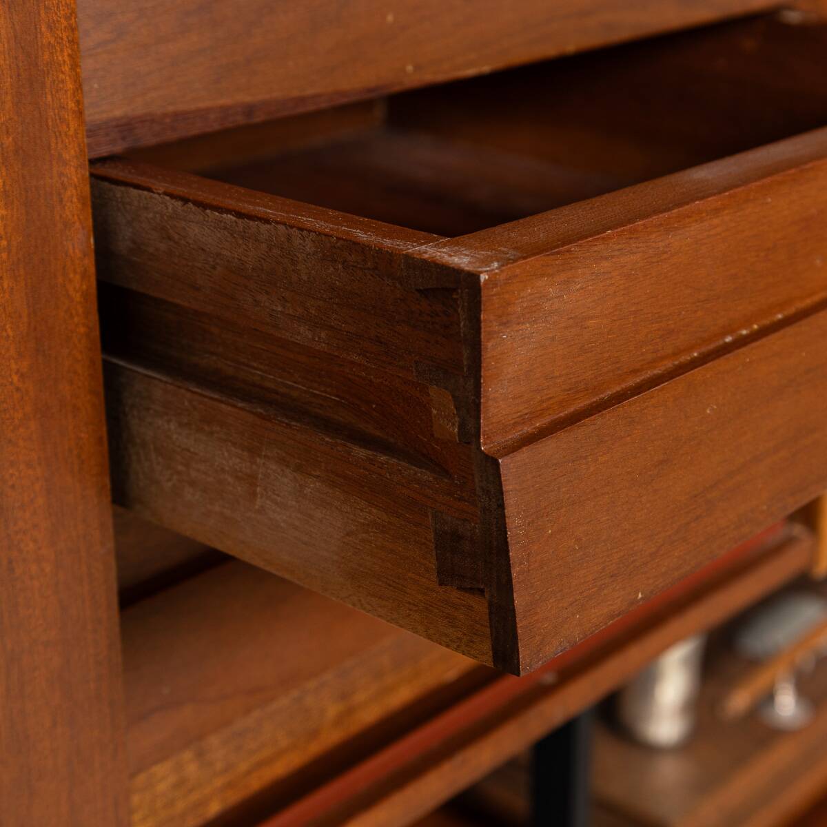 Vintage 20thc italian modular teak wall cabinet c.1960