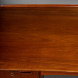 Danish vintage teak design desk by svend age madsen for hp hansen, 1960s