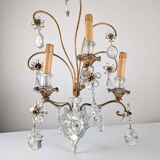 Large Italian Wall Sconce in Cut Crystal