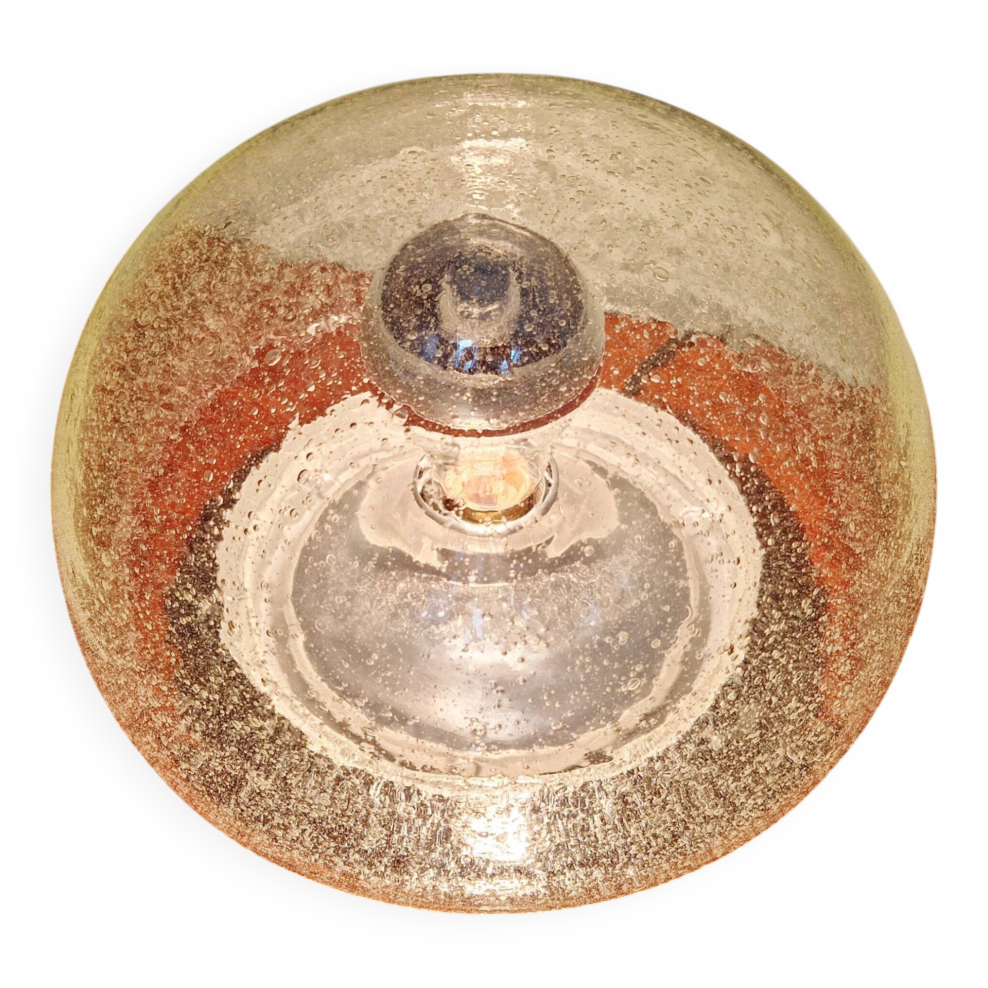 Ceiling light/wall sconce in blown bubble glass, Limburg, 1970