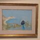Abstract painting by Renato Borsato (Venice 1927-2013) "Title Violets" 1963