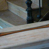 Scandinavian rectangular teak wall mirror - 45x122cm