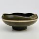 Vintage stoneware salad bowl – organic centrepiece – 1970s
