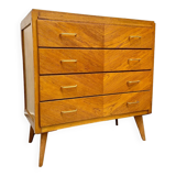Vintage chest of drawers with compass feet