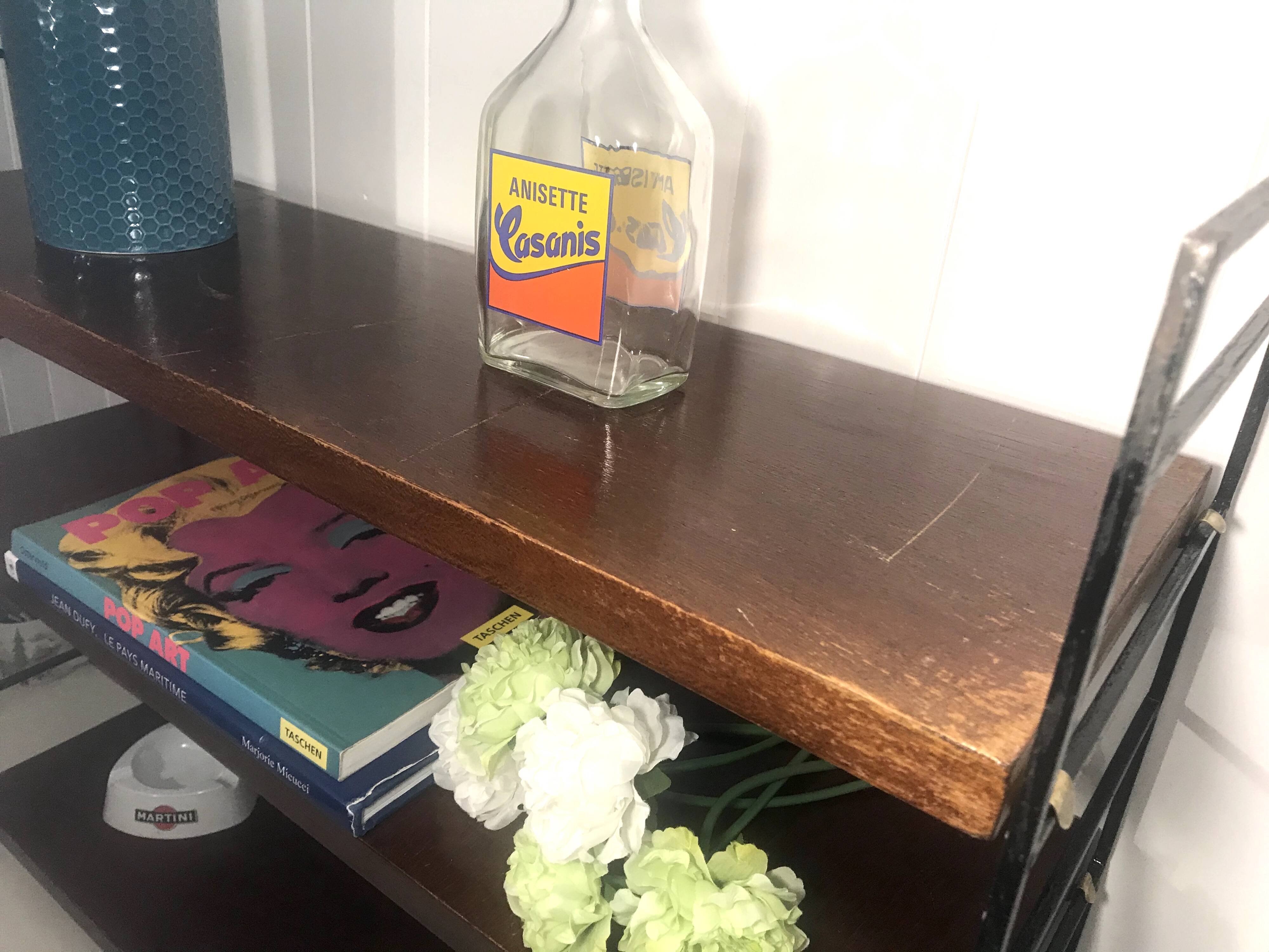 Wooden and metal String shelf