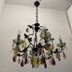 Bronze multicolored Crystal chandelier 1950’s