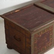 Antique polychrome wedding chest – Central Europe, circa 1850