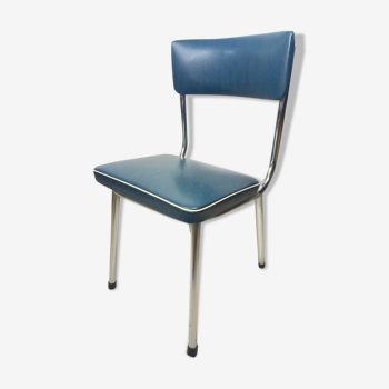 Gispen chair for children in chrome and blue vinyl