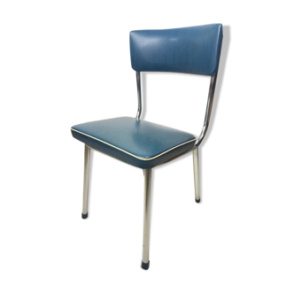 Gispen chair for children in chrome and blue vinyl