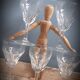Set 6 crystal walking glasses