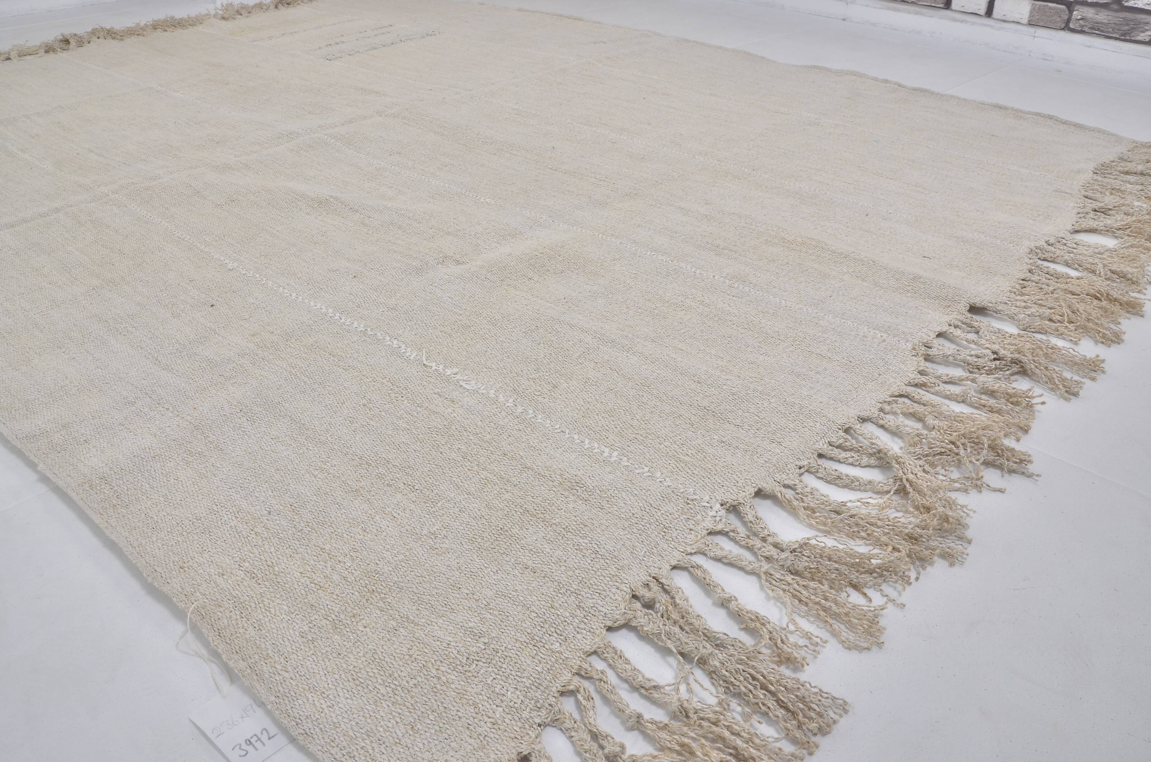 White Vintage Handmade Turkish Hemp