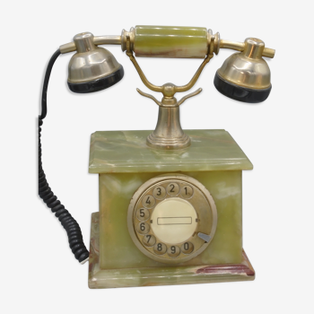 Onyx and brass telephone