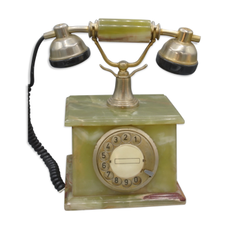 Onyx and brass telephone