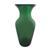 Blown glass vase, bottle green