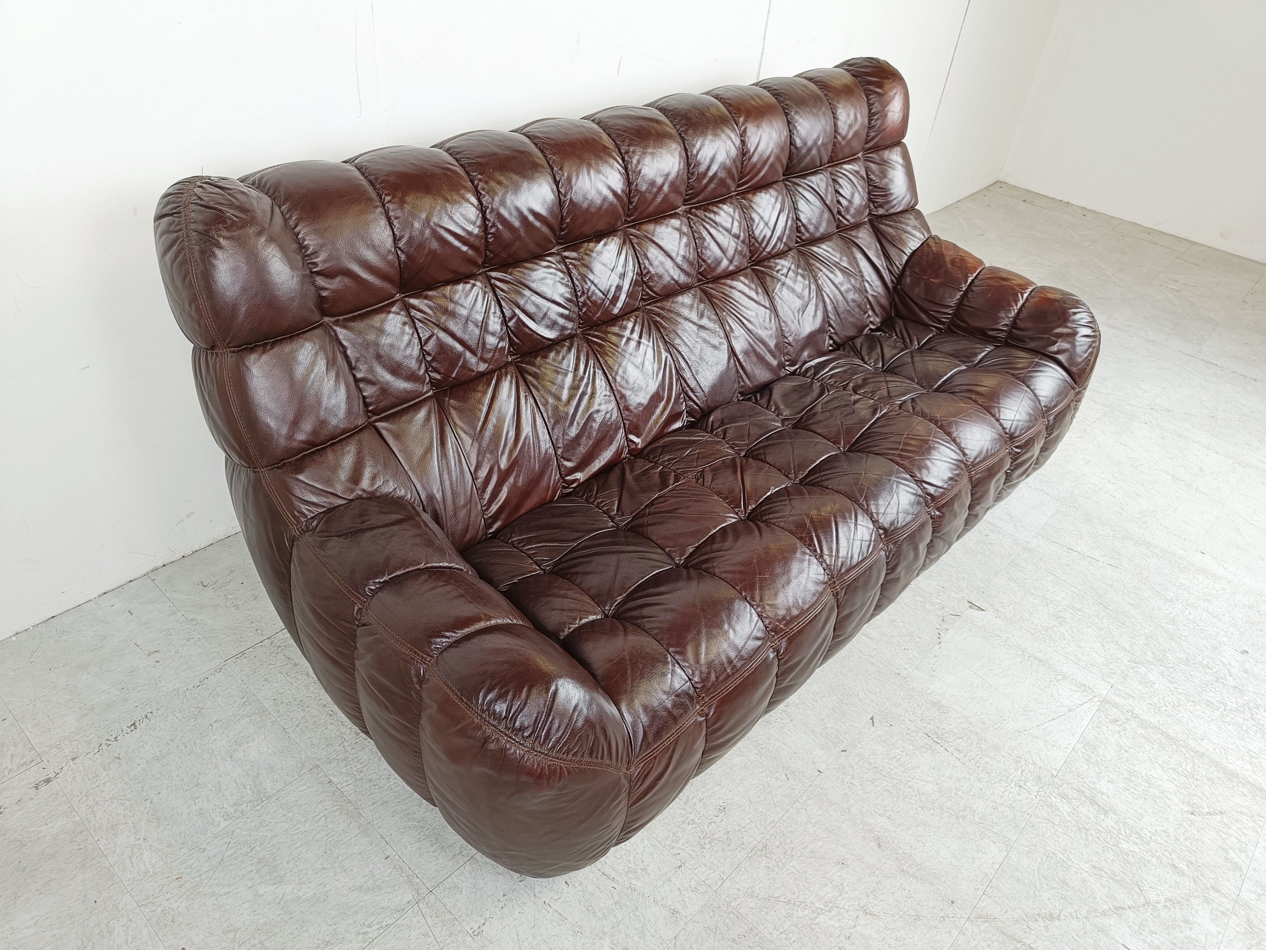 Vintage leather sofa 1970s