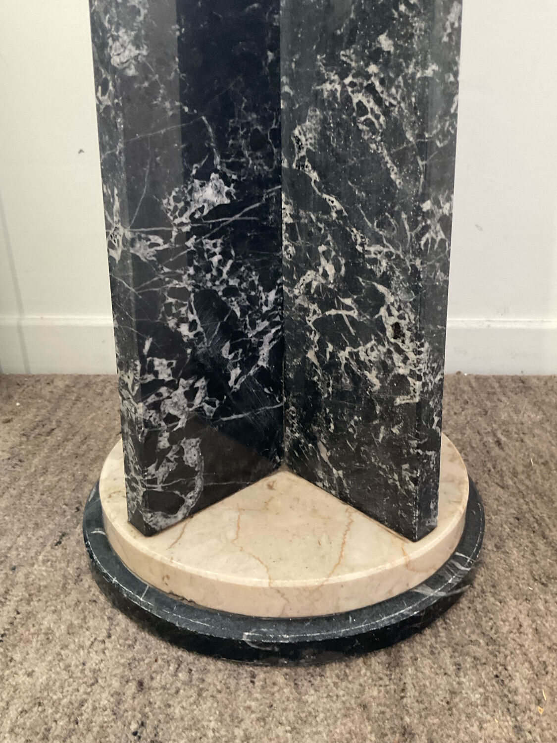 Art Deco marble column pedestal