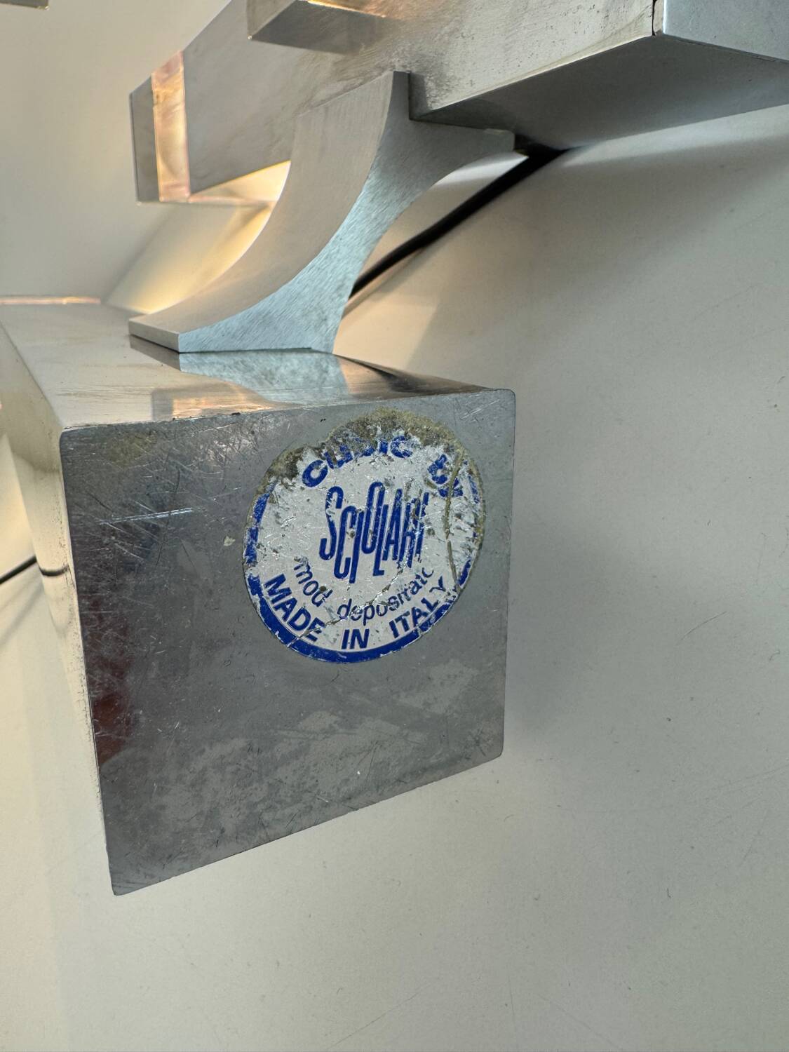 Mid-Century Modernist Italian Architectural Sciolari Cubic Floor Lamp by G