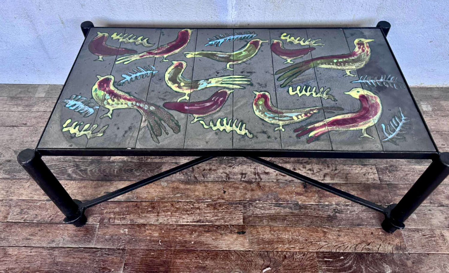 Jacques adnet and guidette carbonnel coffee table 1950