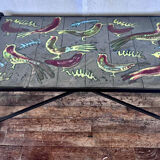 Jacques adnet and guidette carbonnel coffee table 1950