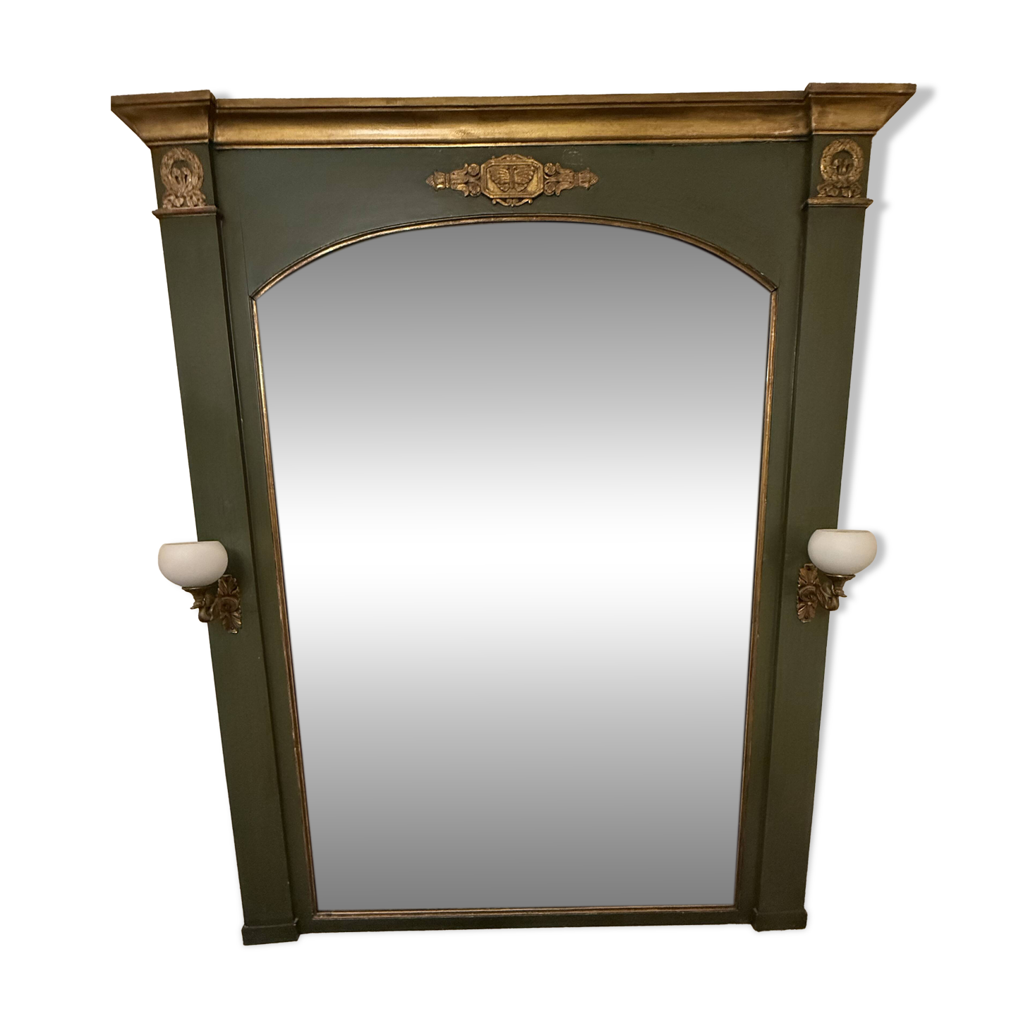 frosted green trumeau