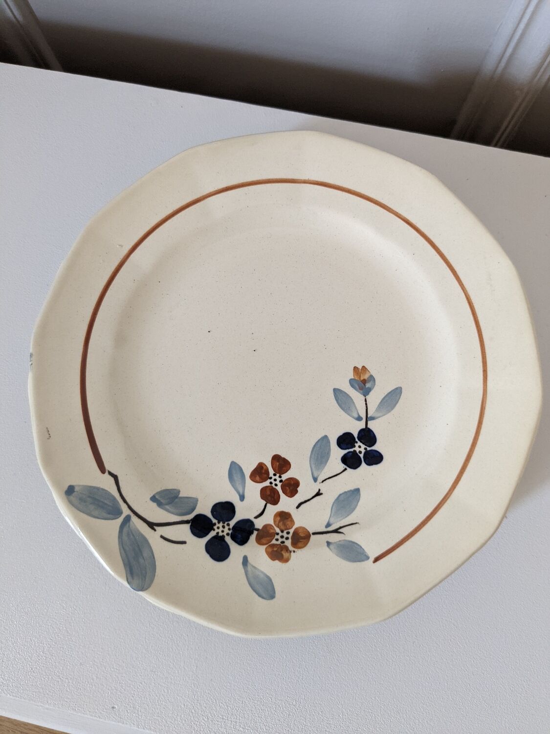 Ten flat plates Sarreguemines