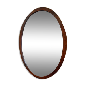 miroir ovale en chêne