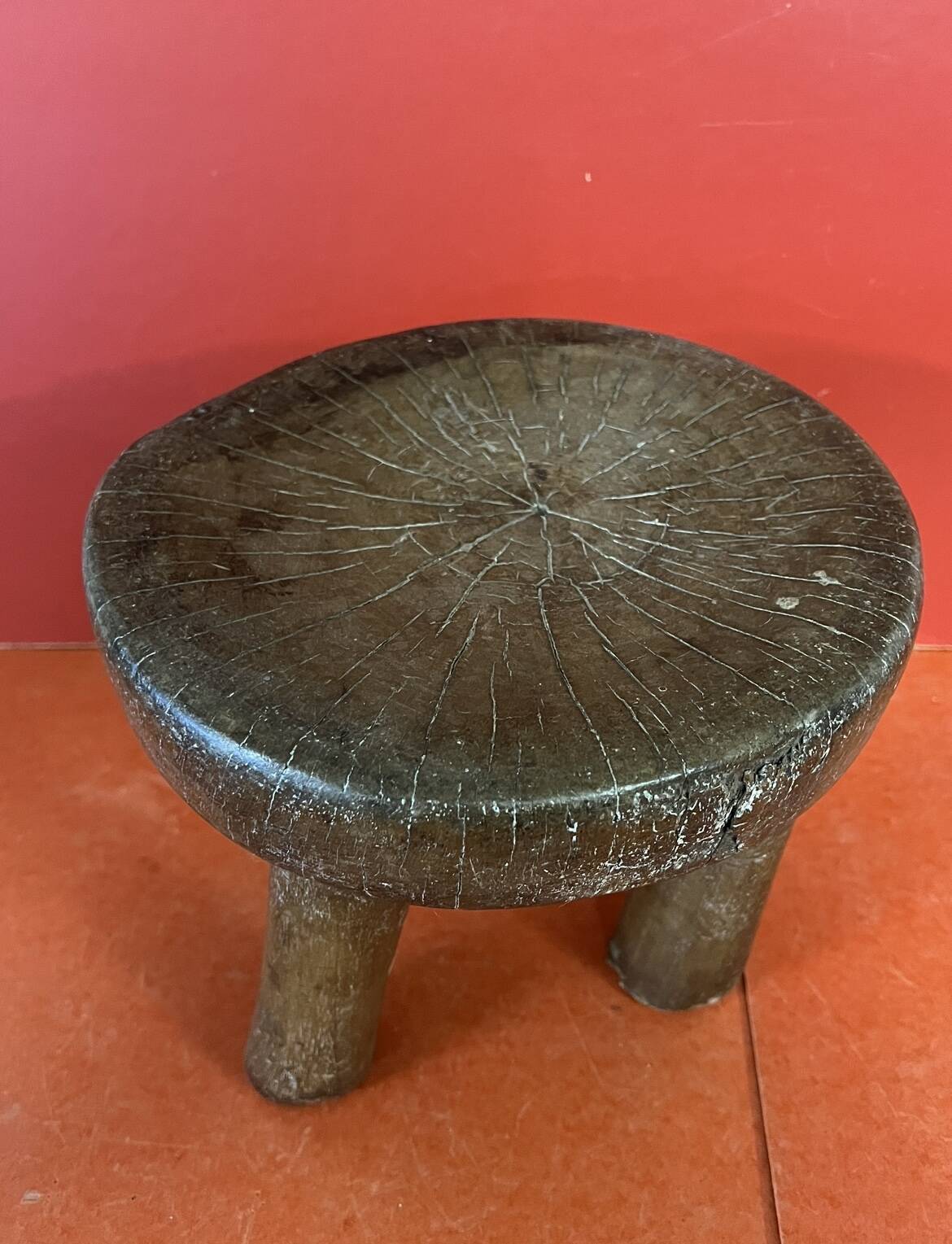 Old African wooden stool