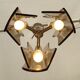 Design chandelier in smoked glass 6 lights