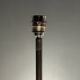 Brutalist bronze floor lamp, Dutch design by Jan des Bouvrie for Quasar