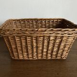 Panier de rangement ancien en rotin des vanniers XS