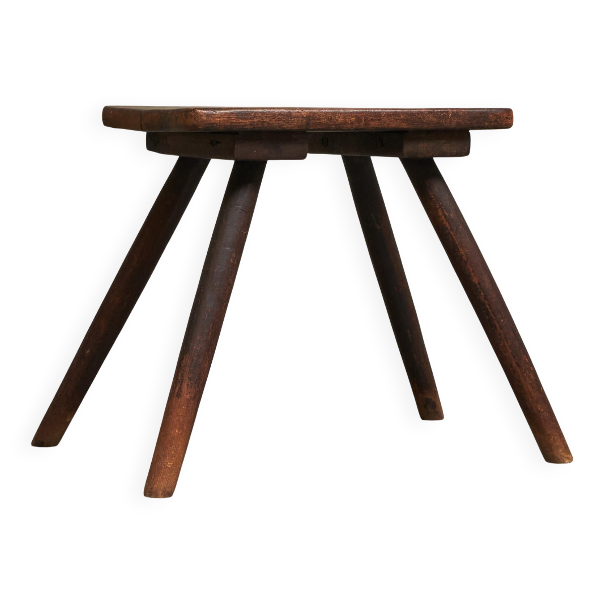 Stool or solid wood side table, mid-century style, 1950s