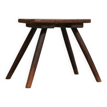 Stool or solid wood side table, mid-century style, 1950s