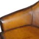 Modern Art leather sofa, restored, two-seater