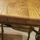 Wrought iron side table with ivy imitation