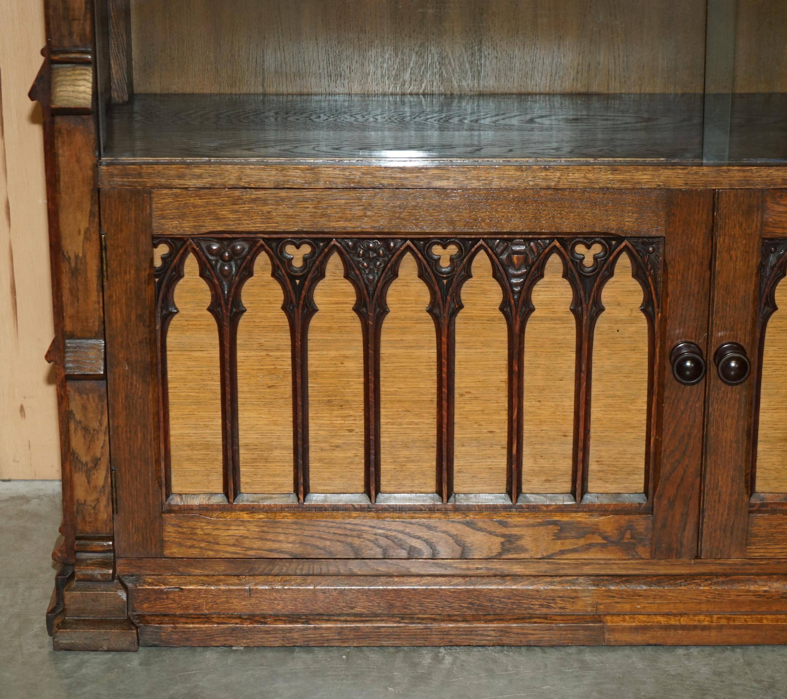 Gothic Revival library hand-carved by Pugin
