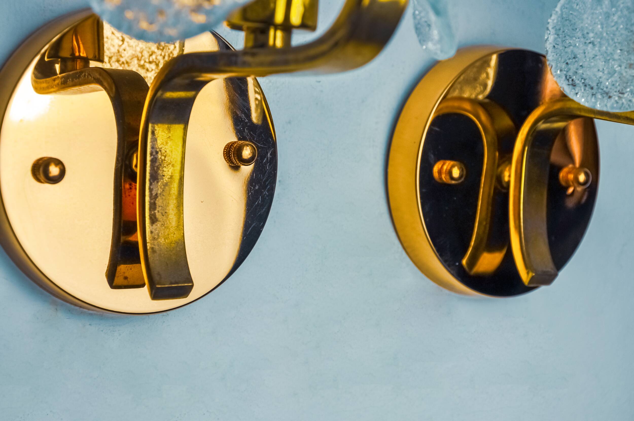 Pair of "leaf" sconces by Carl Fagerlund, Murano glass, Germany, 1970