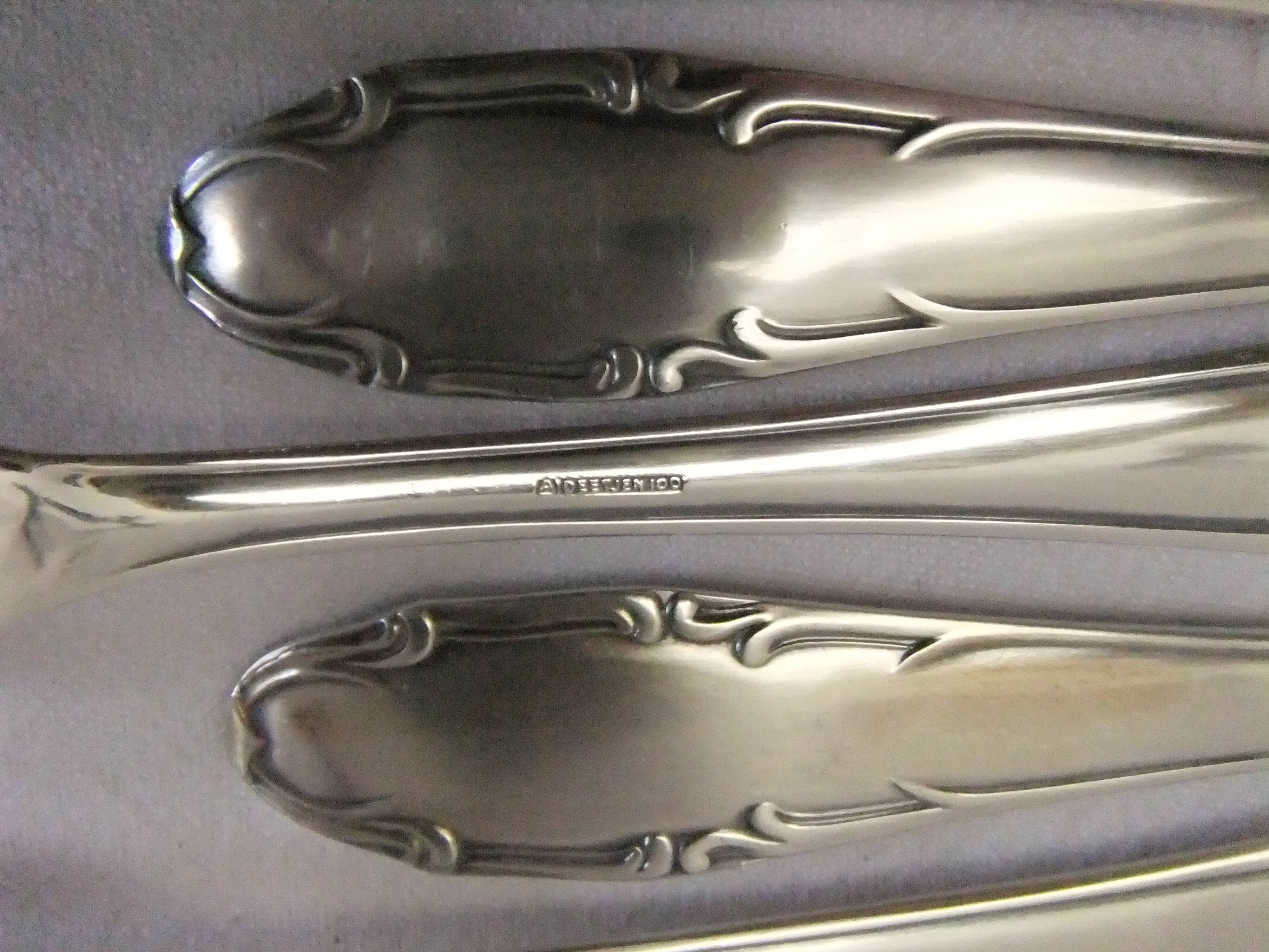 Deetjen Forks Silver Metal Net Goldsmith's Punch Service X 12