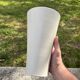 Large vintage ceramic vase 1960 white orange